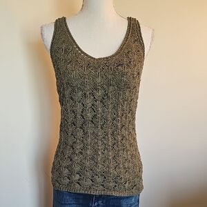 Olive Green Women's Knit Sweater Tank